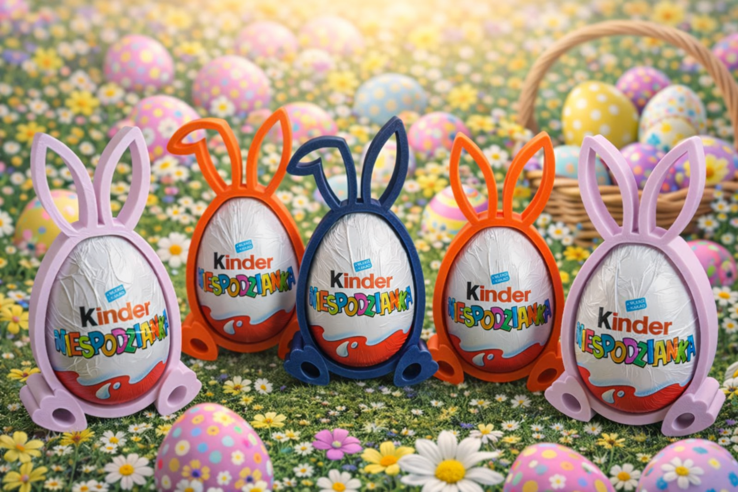 Πασχαλινή Βάση Αυγού σε Σχήμα Λαγού – 3D Printed Θήκη για Σοκολατένιο Αυγό Έκπληξη