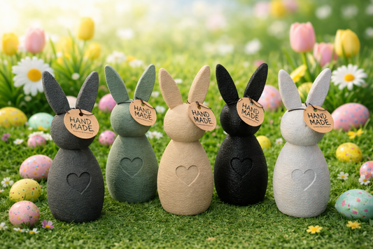 Πασχαλινό Διακοσμητικό Λαγουδάκι Χειροποίητης Όψης με Καρδιά – Μοντέρνα Πασχαλινή Διακόσμηση