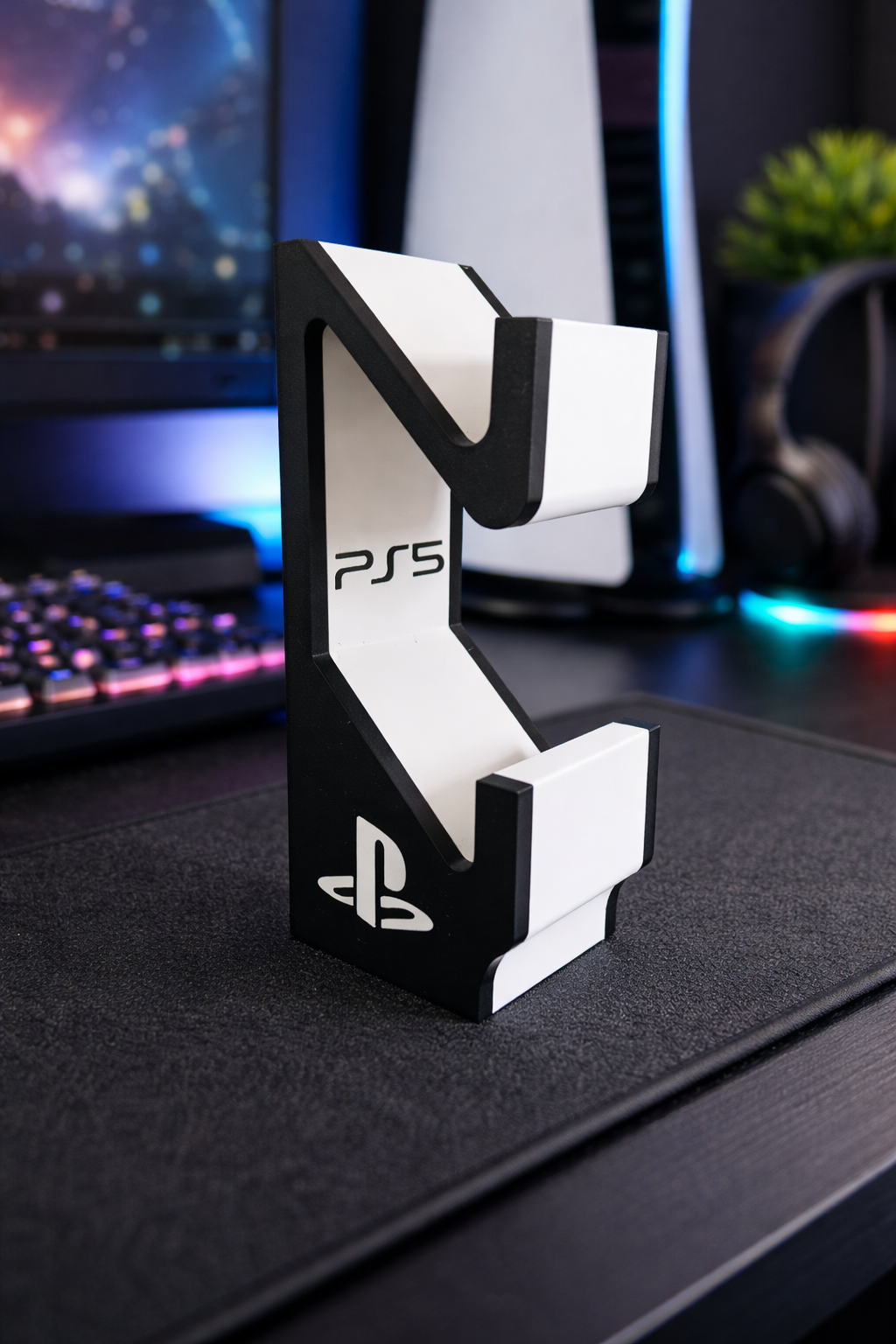 Βάση Στήριξης Χειριστηρίου PS5 – Επιτραπέζια Θήκη Controller Μαύρο/Λευκό