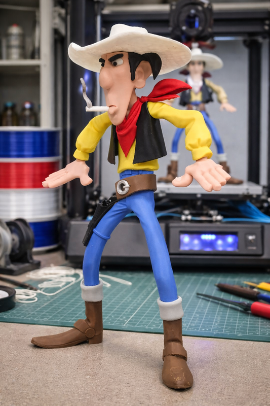 Συλλεκτική Φιγούρα Lucky Luke – 3D Printed Διακοσμητικό Αγαλματίδιο Western