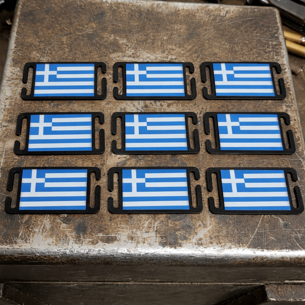 Patch Ελληνικής Σημαίας για Tactical Γιλέκο ή Τσάντα – Σήμα Ελλάδας με Βάση Στήριξης