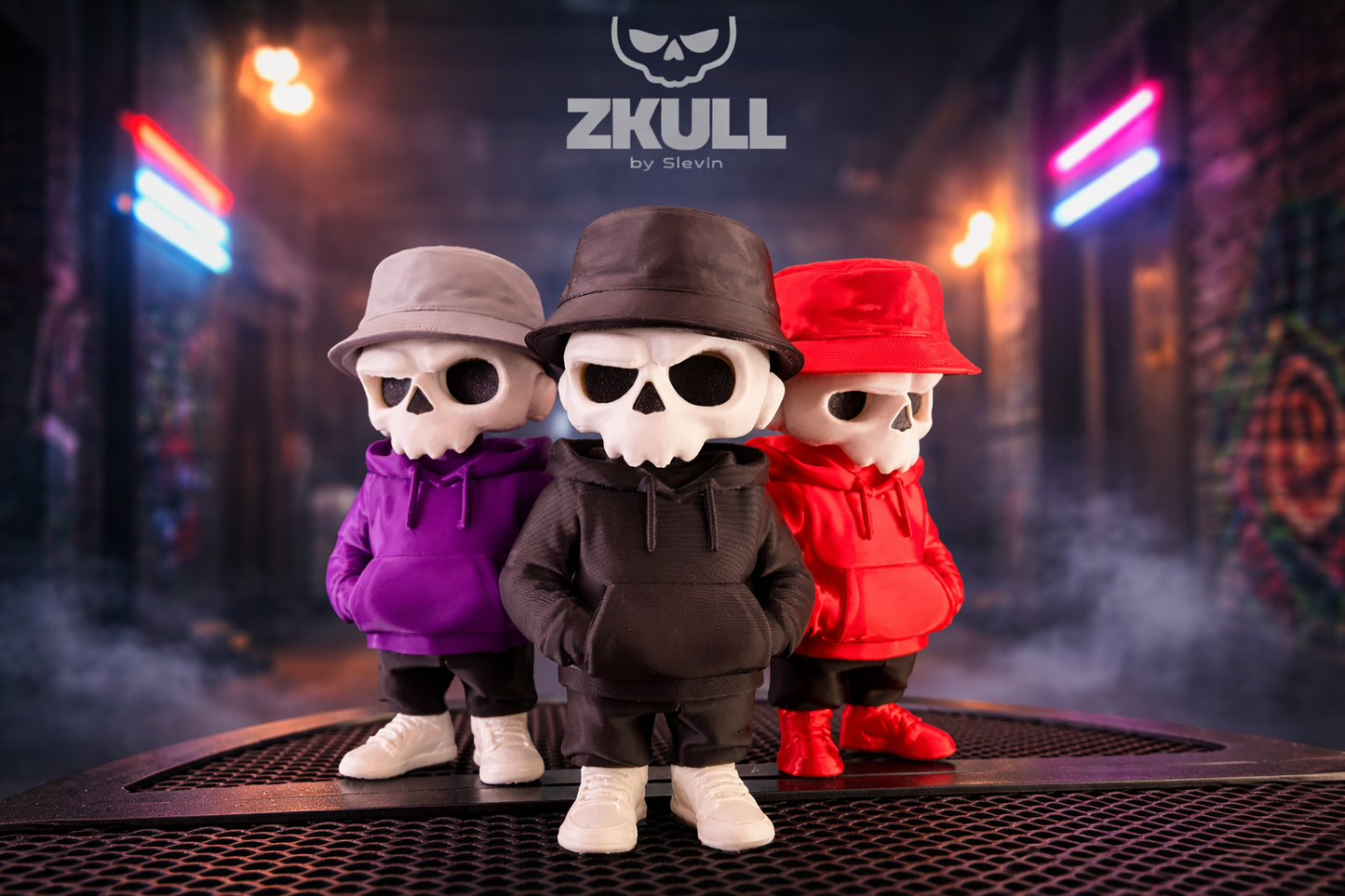 ZKULL Urban Collectible Figure – 3D Printed Διακοσμητική Φιγούρα Skull σε Street Style