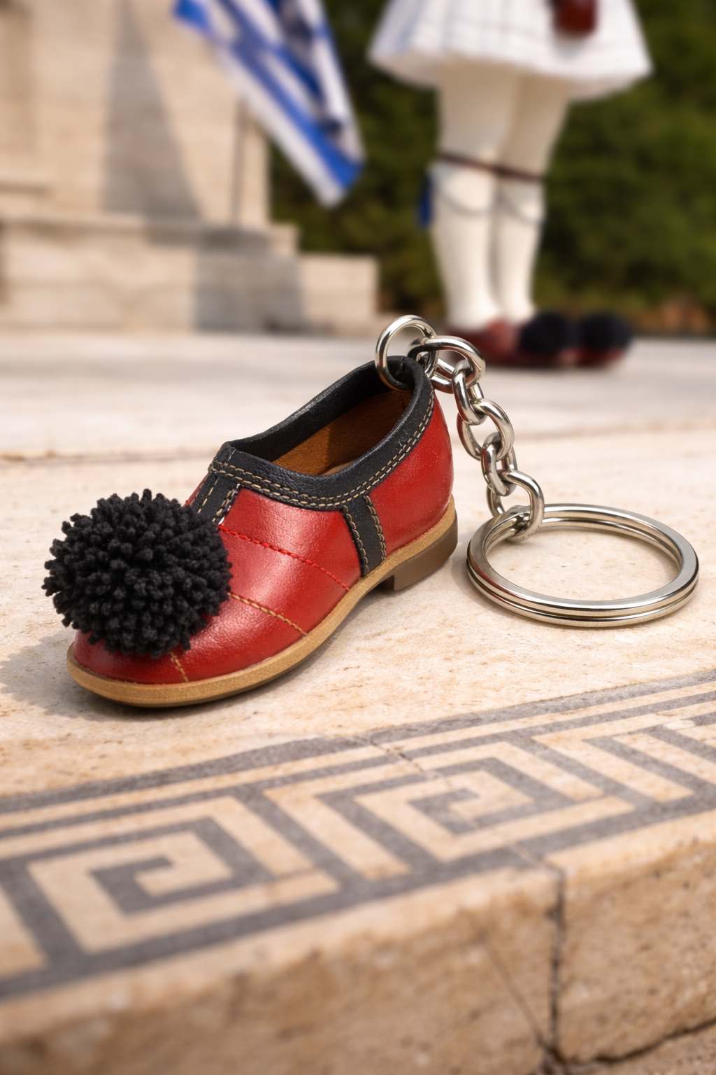 Μπρελόκ Τσαρούχι Εύζωνα 3D – Παραδοσιακό Ελληνικό Υπόδημα Φρουράς Βουλής