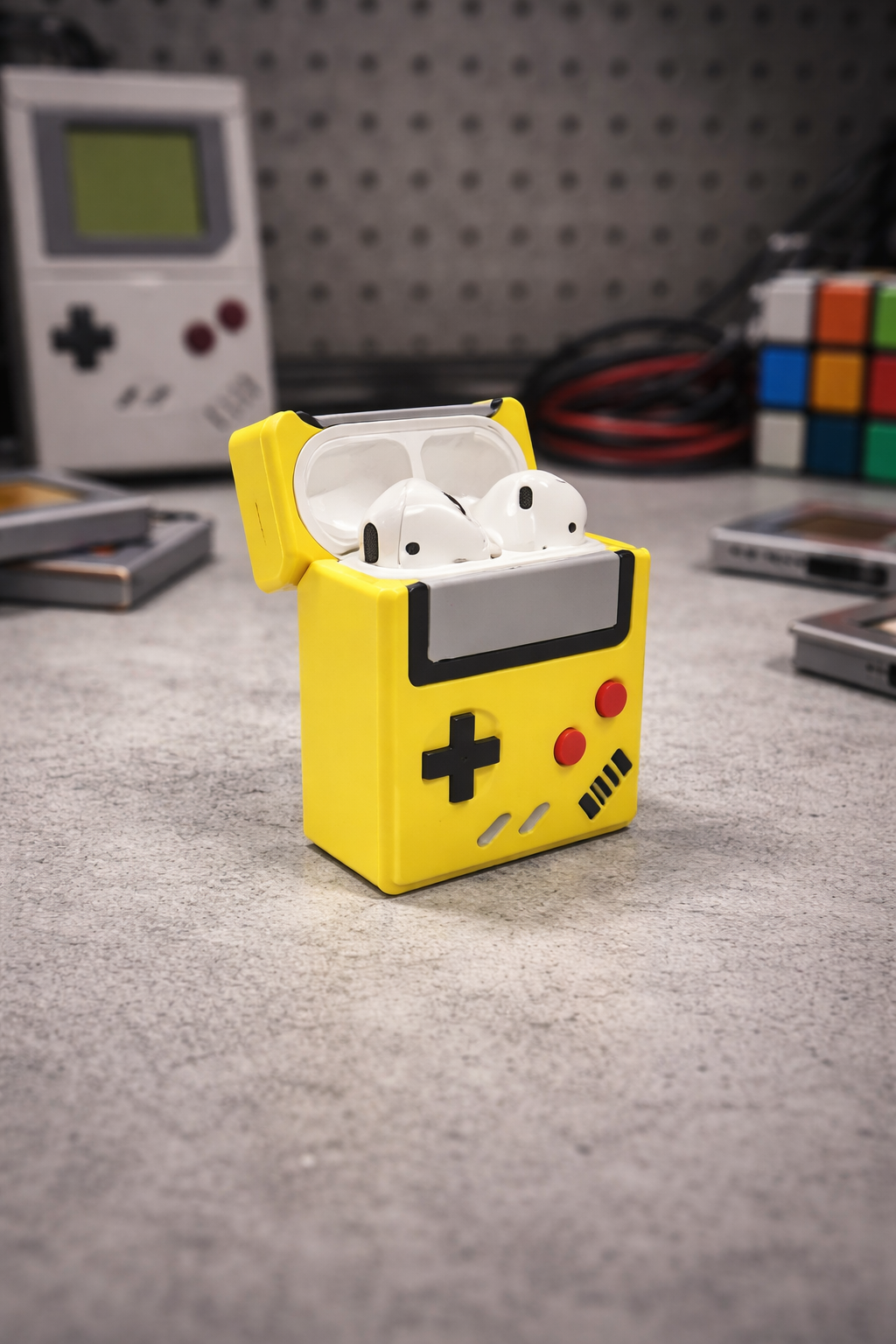 Θήκη Προστασίας για AirPods  σε Σχέδιο Retro Κονσόλας – Σιλικόνη με Καπάκι Ασφαλείας