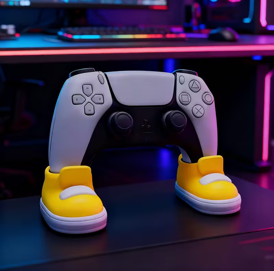 Shoe-Shaped Gaming Controller Holder, Creative Video Game Controller Storage Rack for Gamepads, Fun Desktop Organizer for Gamers