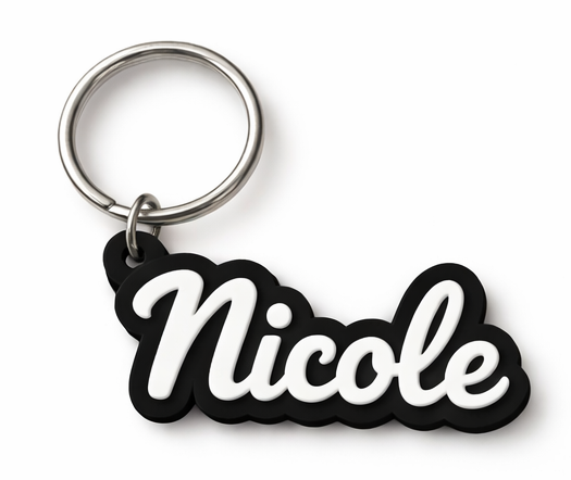 Εξατομικευμένο Μπρελόκ Ονόματος 3D Printed – Προσαρμοσμένο Κείμενο – Διπλό Χρώμα