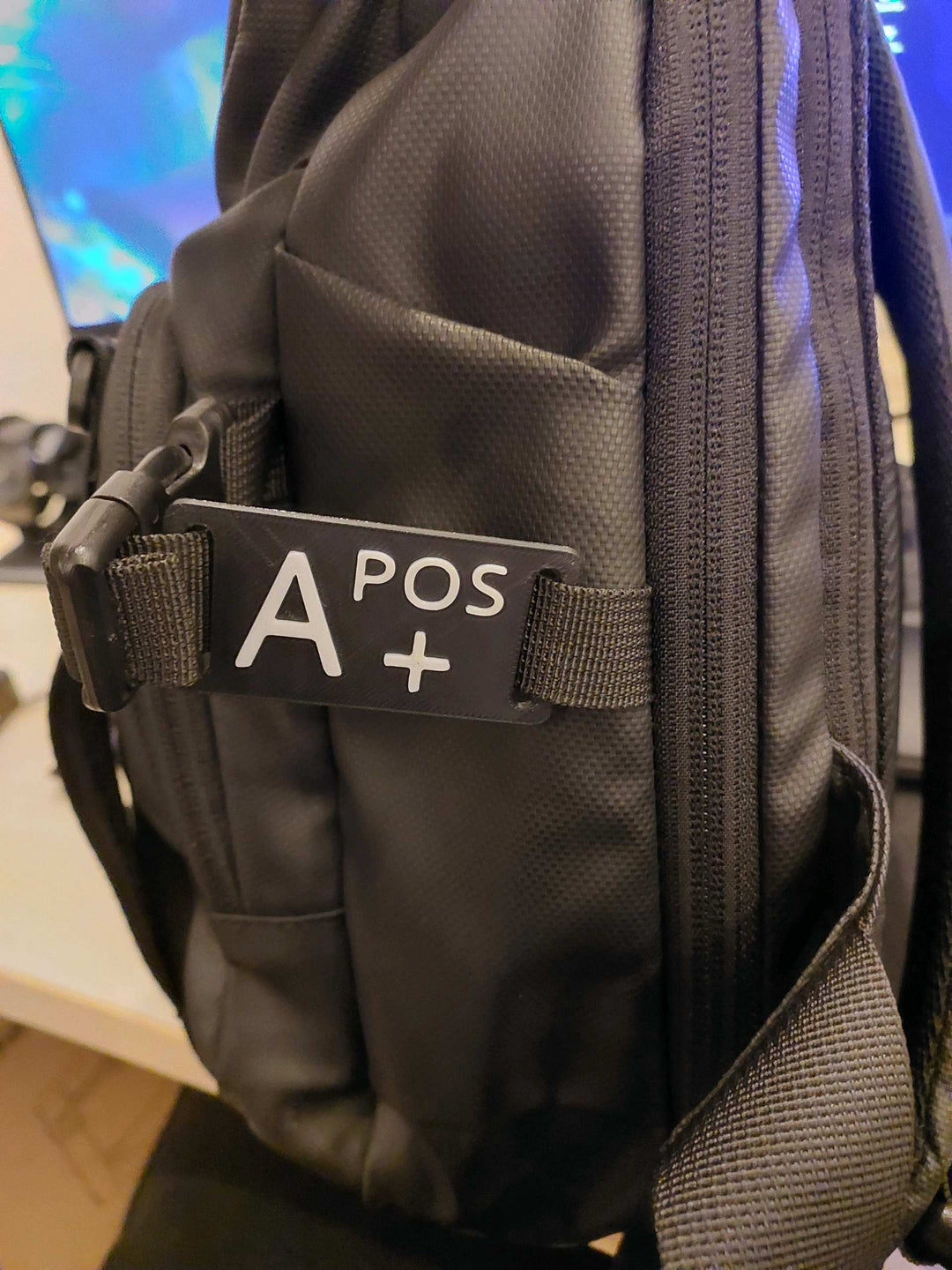 Σετ Patch Ομάδας Αίματος για Tactical Vest – O NEG, B NEG, A NEG, AB NEG, O POS, B POS, A POS, AB POS – Μαύρο με Λευκή Εκτύπωση