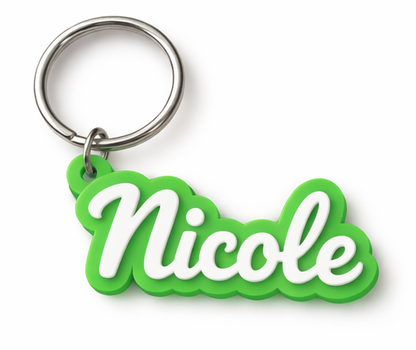 Εξατομικευμένο Μπρελόκ Ονόματος 3D Printed – Προσαρμοσμένο Κείμενο – Διπλό Χρώμα