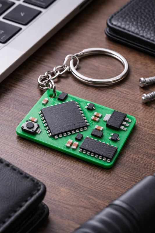 Mini Circuit Board Keychain – Creative Tech-Style Key Ring Pendant for Keys, Bags & Gifts